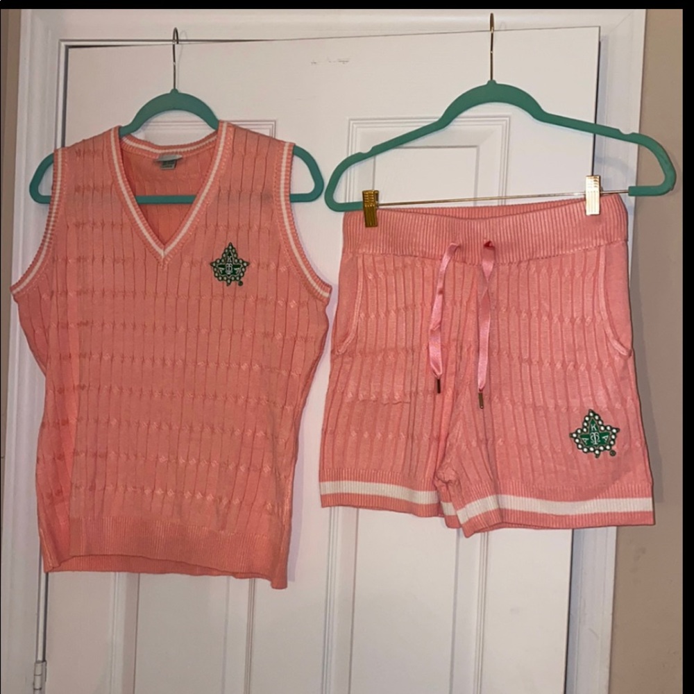 AKA 20 Pearls Varsity Cable Knit Set 2 pc